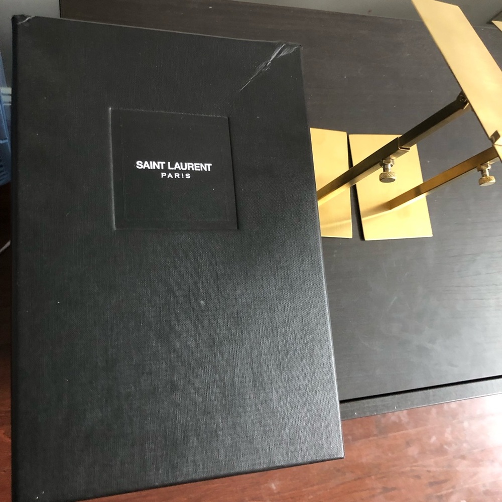 Saint Laurent Black Patent Lace Up shoes Sz 7 - Picture 6 of 11